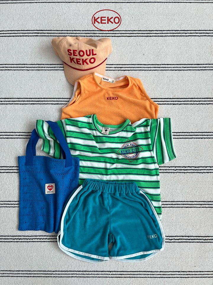 Keko - Korean Baby Fashion - #babygirlfashion - K City Stripe Tee - 12