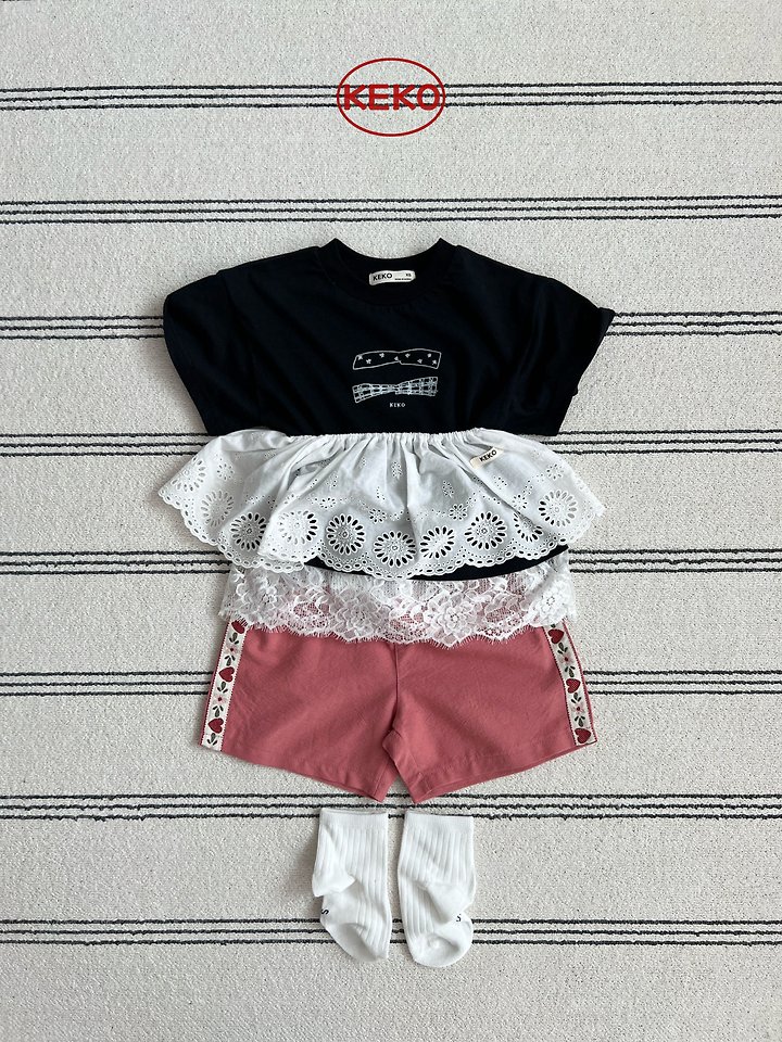 Keko - Korean Baby Fashion - #babygirlfashion - K Double Ribbon Tee - 5