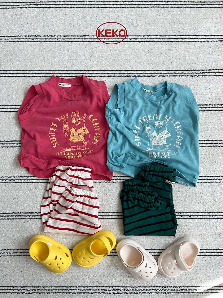 Keko - Korean Baby Fashion - #babyoninstagram - K Watermelon Stripe Pants - 8