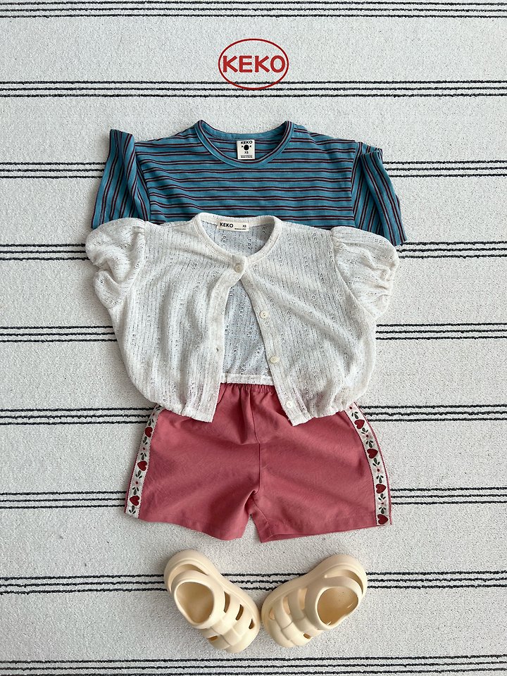 Keko - Korean Baby Fashion - #babyoutfit - K Fine Stripe Tee - 6