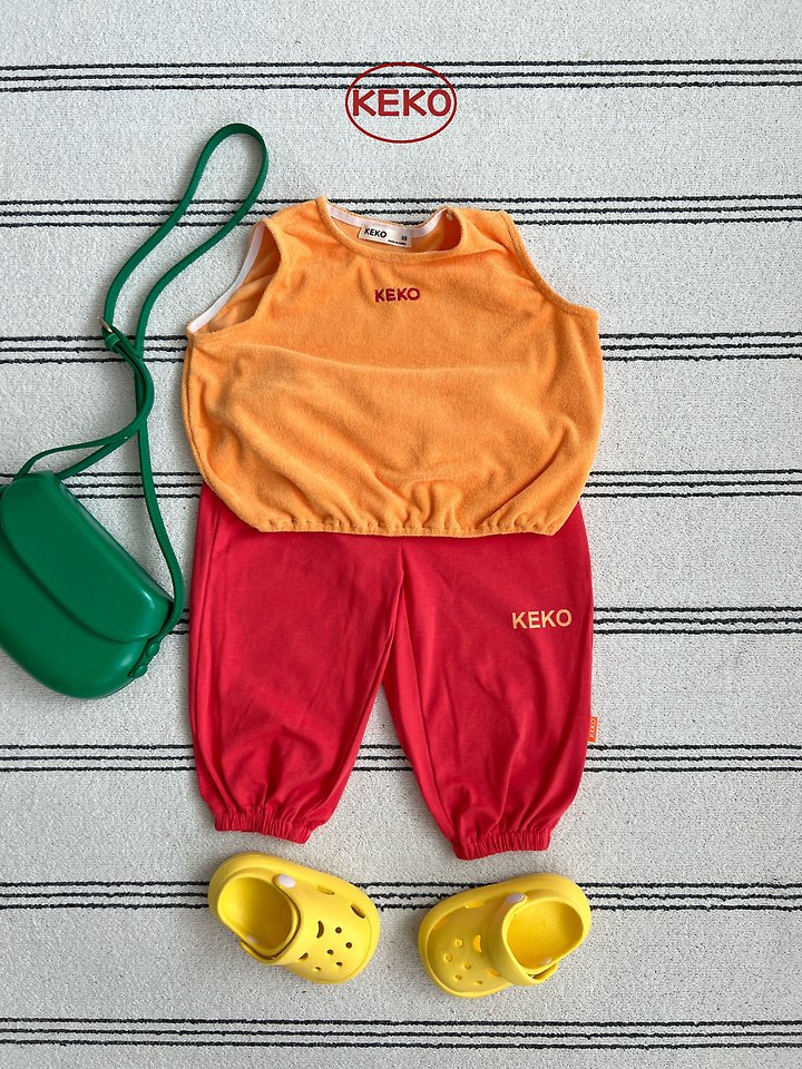 Keko - Korean Baby Fashion - #onlinebabyboutique - K Cheddar Sleeveless - 12