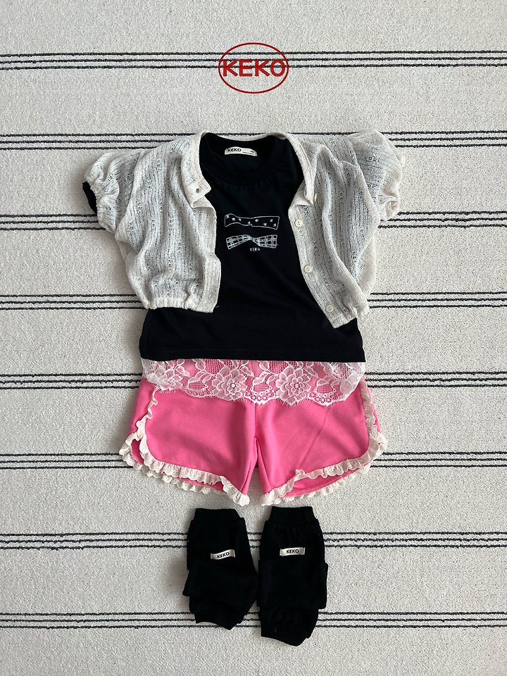 Keko - Korean Baby Fashion - #onlinebabyboutique - K Double Ribbon Tee - 12