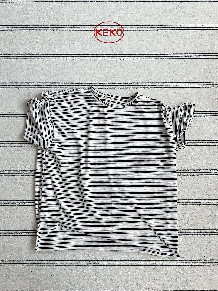 Keko - Korean Women Fashion - #momslook - K Fine Stripe Tee (MOM) - 7