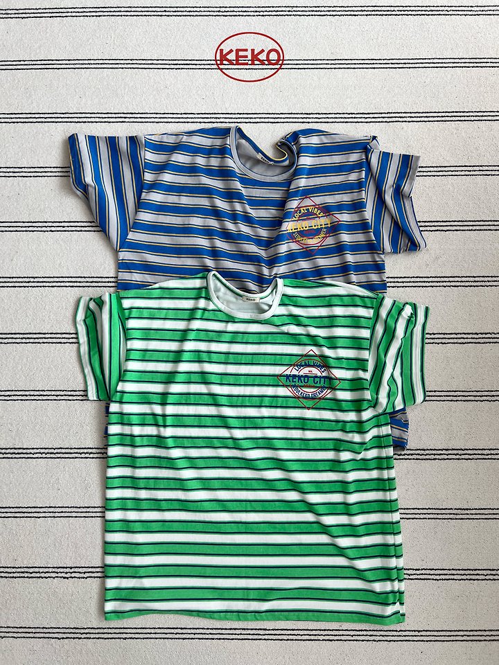 Keko - Korean Women Fashion - #momslook - K City Stripe Tee (MOM) - 7