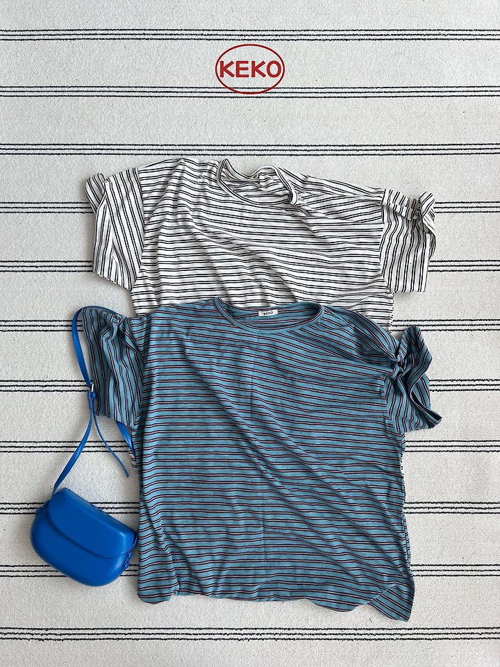 Keko - Korean Women Fashion - #romanticstyle - K Fine Stripe Tee (MOM)