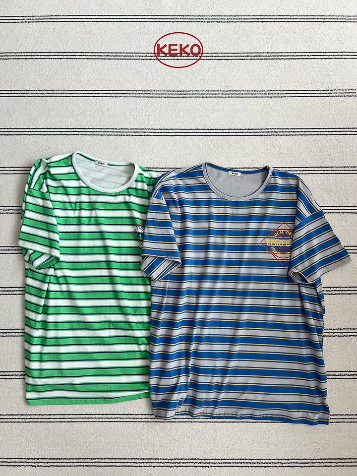 Keko - Korean Women Fashion - #womensfashion - K City Stripe Tee (MOM) - 10