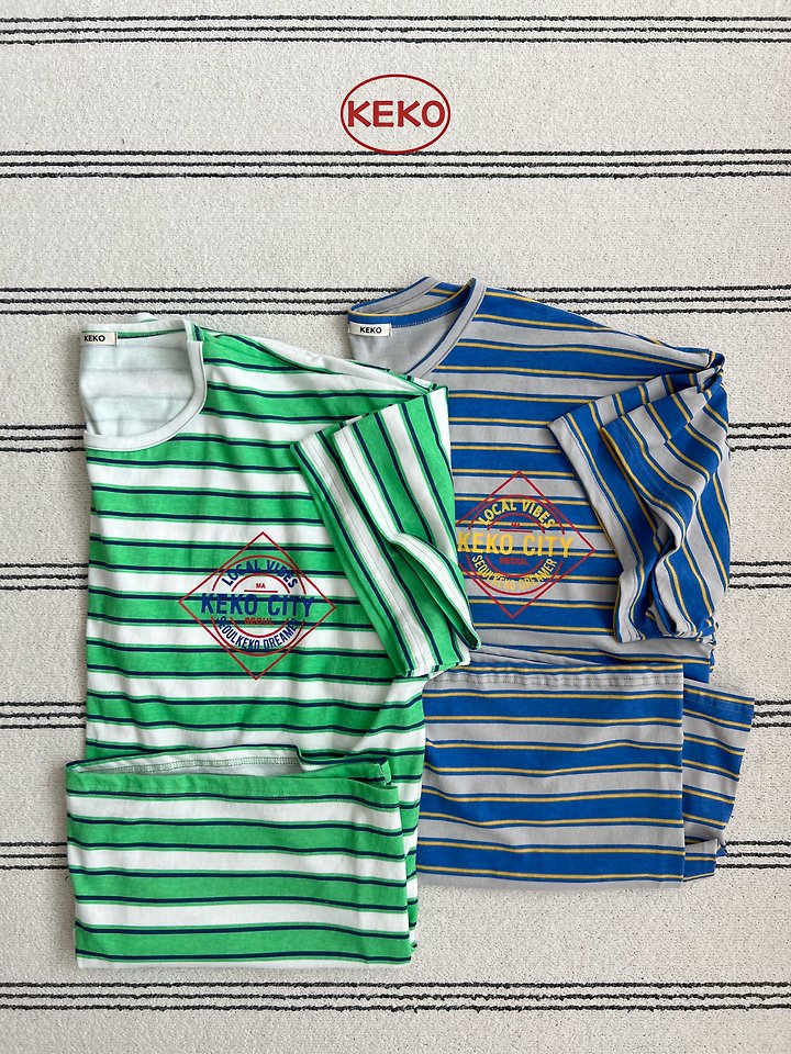 Keko - Korean Women Fashion - #womensfashion - K City Stripe Tee (MOM) - 12