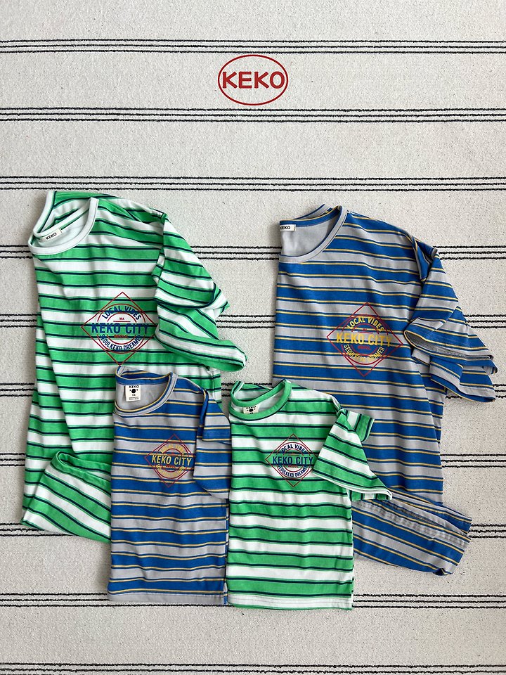 Keko - Korean Women Fashion - #momslook - K City Stripe Tee (MOM) - 4