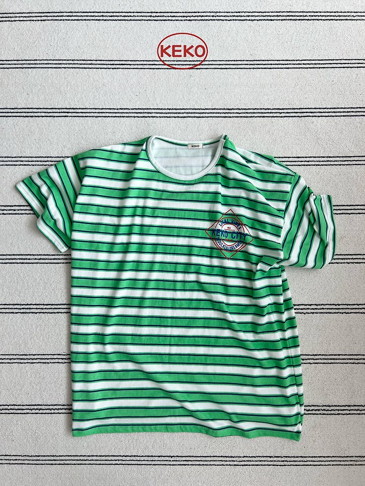 Keko - Korean Women Fashion - #womensfashion - K City Stripe Tee (MOM) - 8