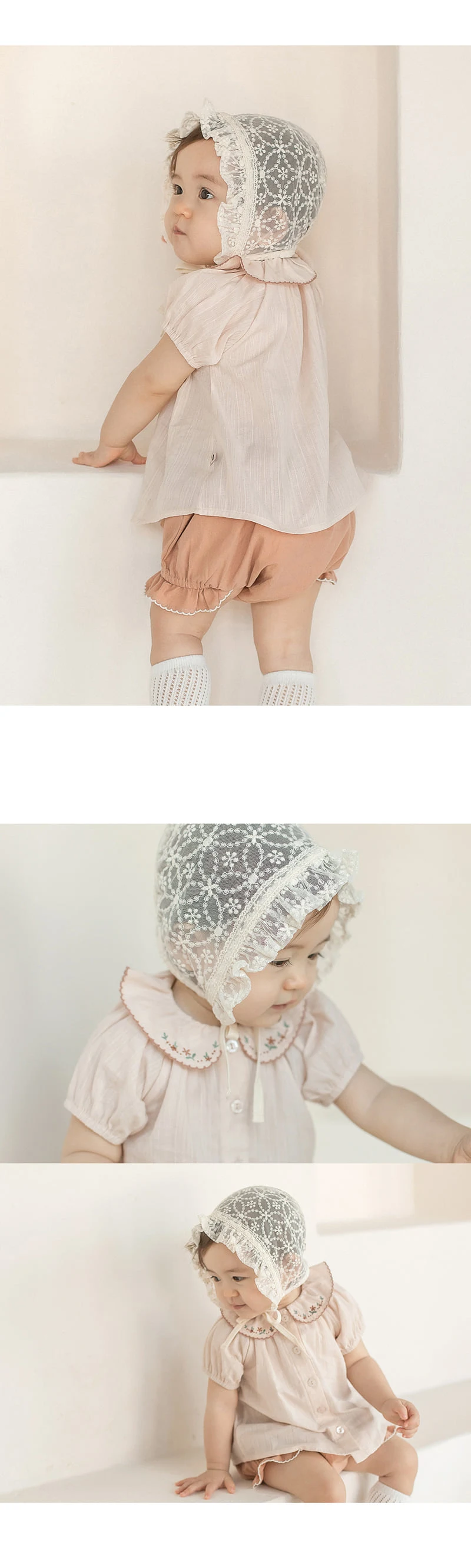 Kids Clara - Korean Baby Fashion - #babyboutique - Lunia Lace Bonnet - 2