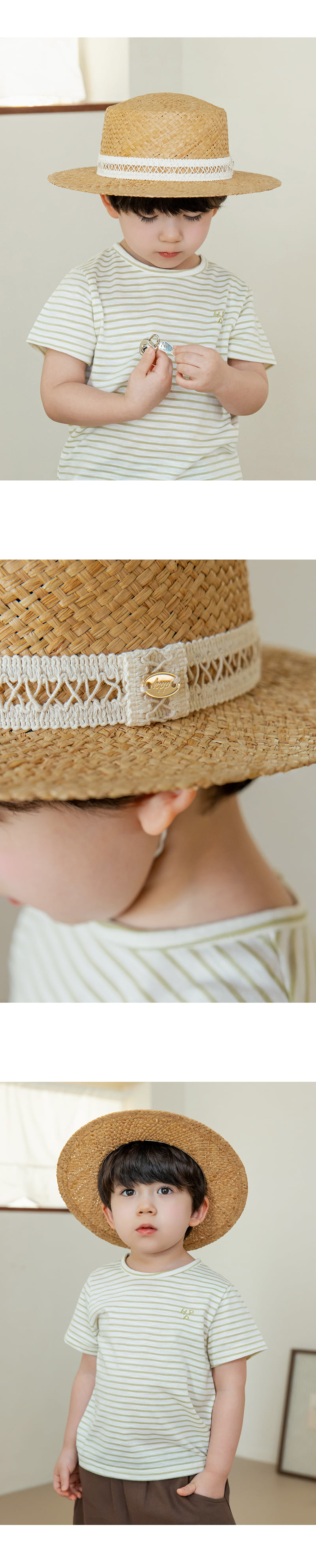 Kids Clara - Korean Baby Fashion - #babyboutique - Delin Baby Raffia Panama Hat - 4