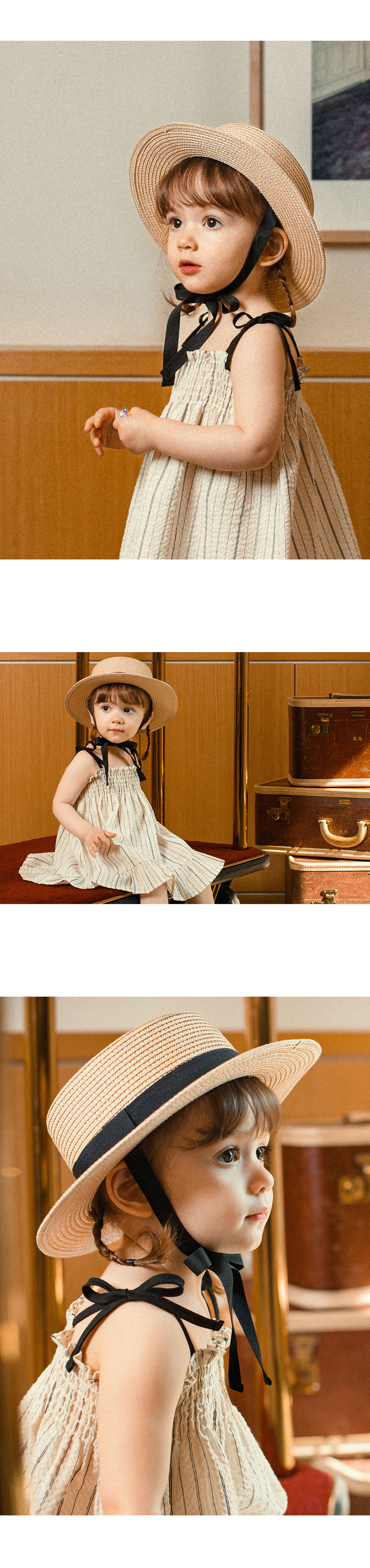 Kids Clara - Korean Baby Fashion - #babyboutique - Flat Baby Straw Panama Hat - 4