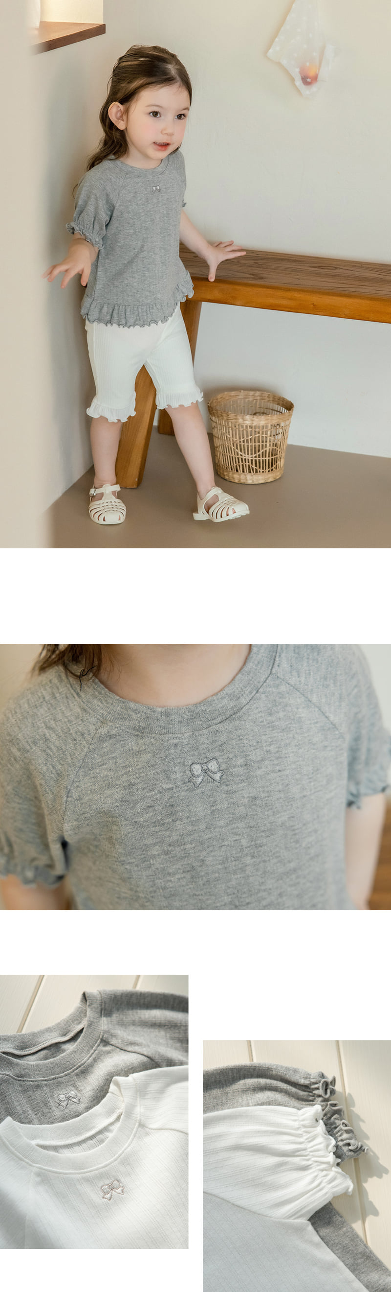 Kids Clara - Korean Baby Fashion - #babyclothing - Eila Eyelet Short Sleeve Tee - 2