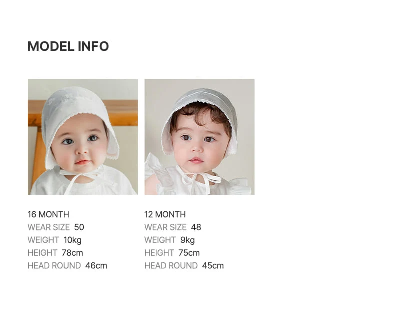 Kids Clara - Korean Baby Fashion - #babyclothing - Hella Lace Baby Bonnet - 7
