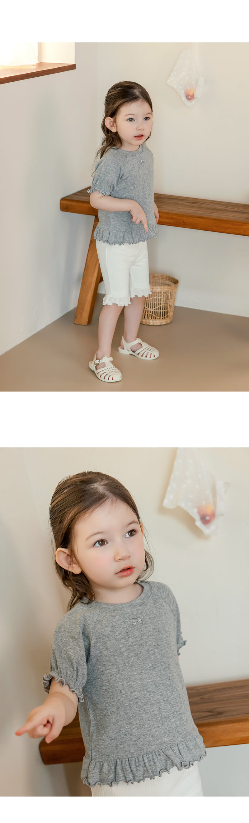 Kids Clara - Korean Baby Fashion - #babyfashion - Eila Eyelet Short Sleeve Tee - 4