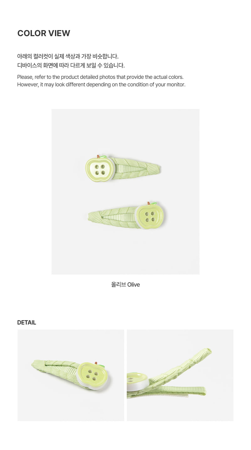 Kids Clara - Korean Baby Fashion - #babyfever - Titi Snap Hairpin Set (set of 5) - 4