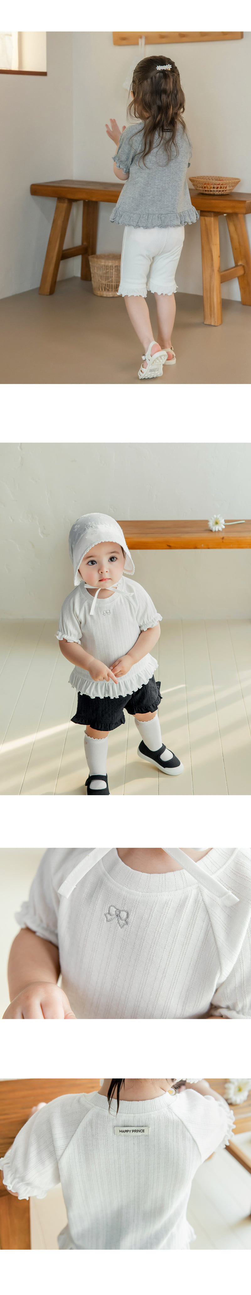 Kids Clara - Korean Baby Fashion - #babygirlfashion - Eila Eyelet Short Sleeve Tee - 5