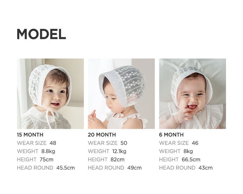 Kids Clara - Korean Baby Fashion - #babygirlfashion - Estelle Lace Baby Bonnet - 9