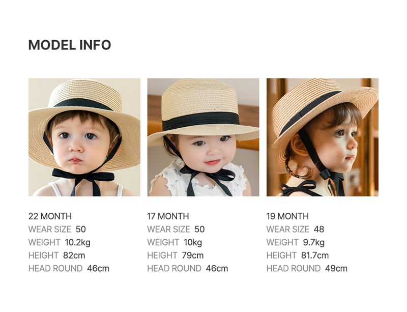 Kids Clara - Korean Baby Fashion - #babygirlfashion - Flat Baby Straw Panama Hat - 8