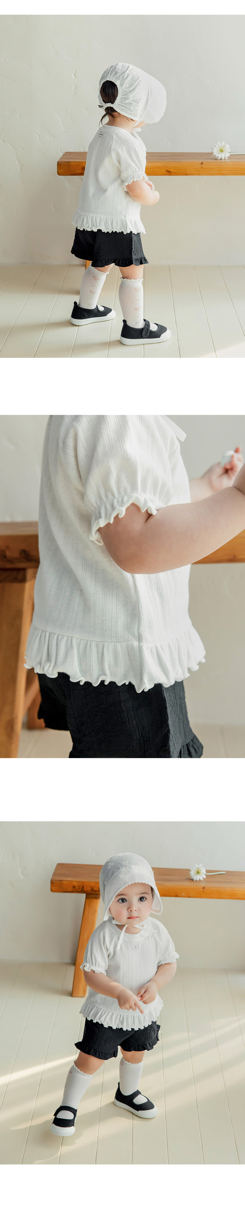 Kids Clara - Korean Baby Fashion - #babylifestyle - Eila Eyelet Short Sleeve Tee - 6