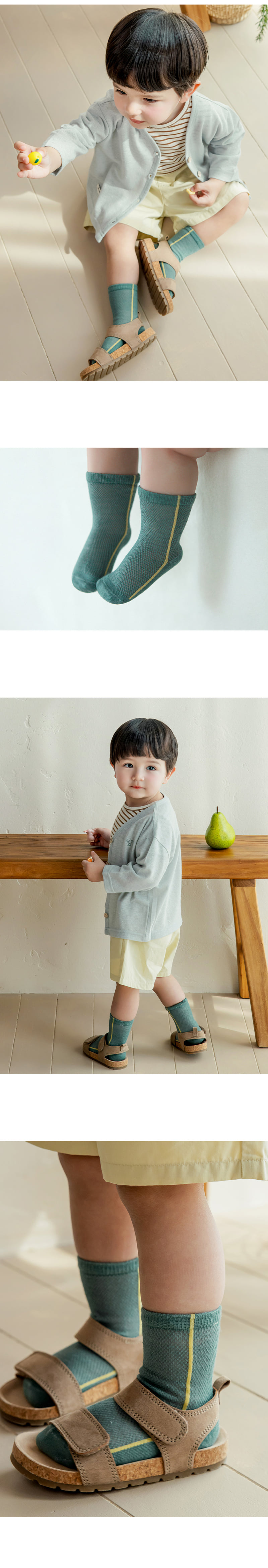 Kids Clara - Korean Baby Fashion - #babylifestyle - Rear Ice Baby Socks (set of 5) - 3