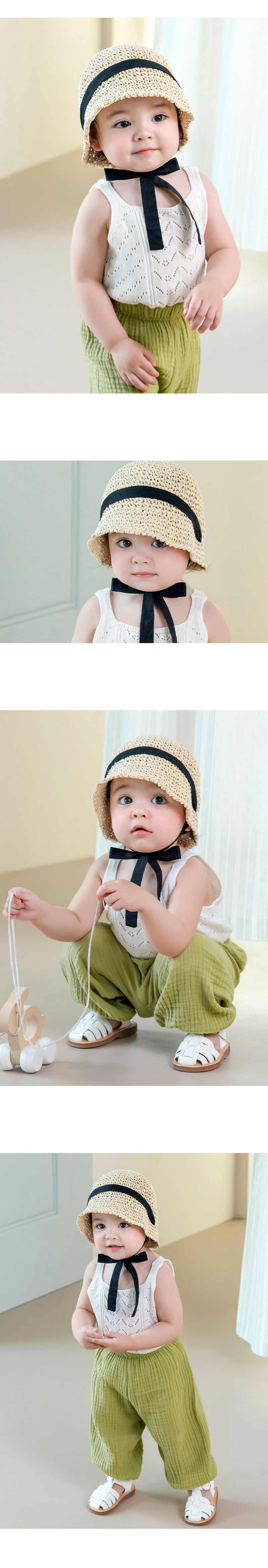 Kids Clara - Korean Baby Fashion - #babyoninstagram - Tori Baby Straw Bucket Hat - 2