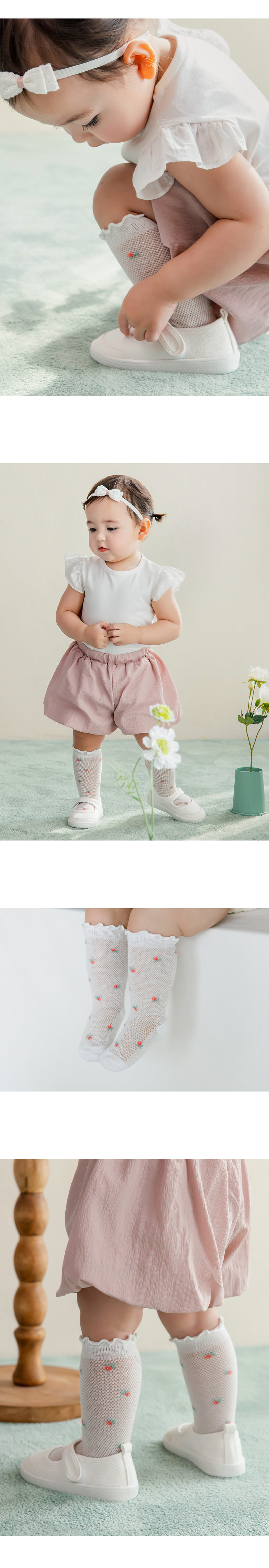 Kids Clara - Korean Baby Fashion - #babyootd - Lunea Ice Baby Knee Socks (set of 5) - 2