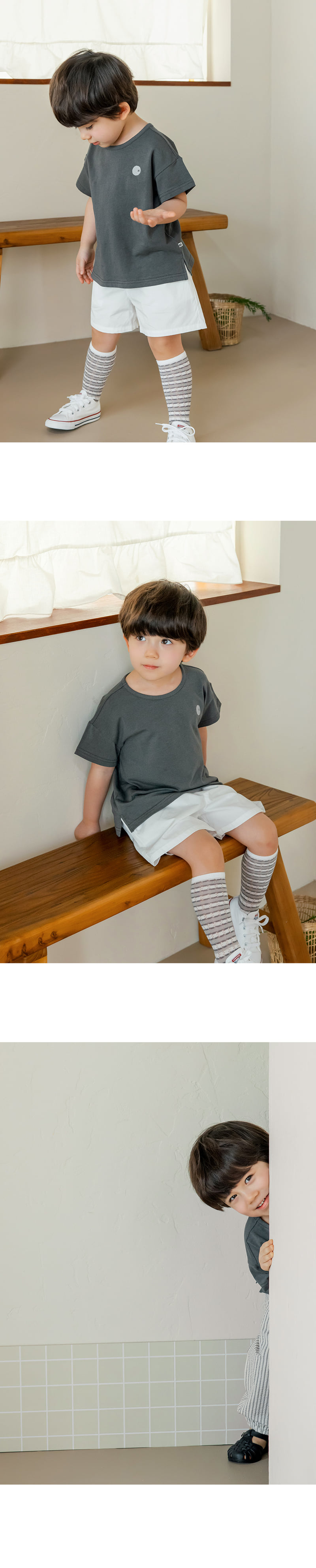 Kids Clara - Korean Baby Fashion - #babyootd - Leo Short Sleeve Tee - 6