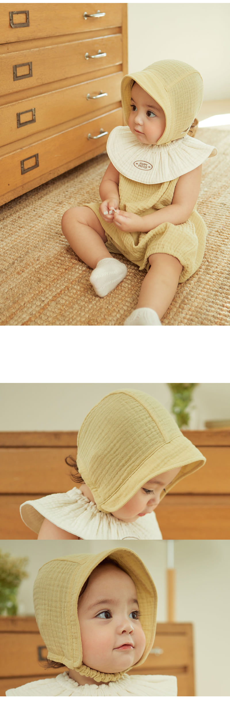 Kids Clara - Korean Baby Fashion - #babyootd - Happy Bebe Yoru Summer Bonnet - 2