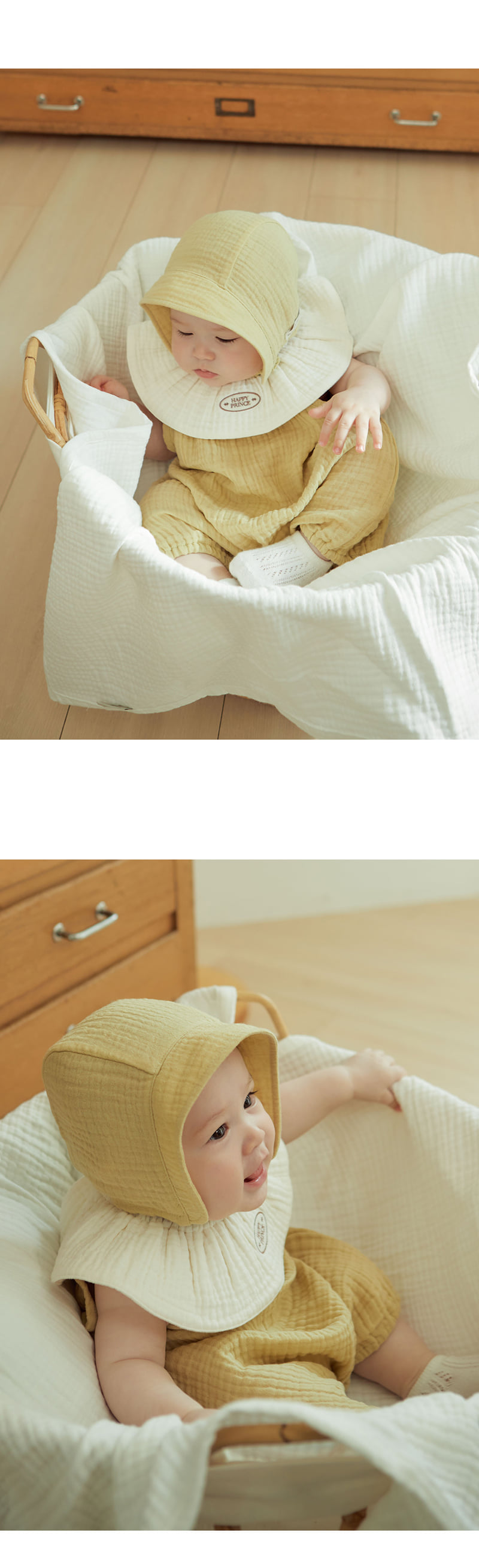 Kids Clara - Korean Baby Fashion - #babyoutfit - Happy Bebe Yoru Summer Bonnet - 3