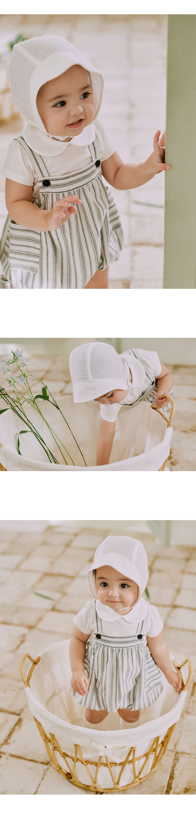 Kids Clara - Korean Baby Fashion - #babyoutfit - Happy Bebe Yoru Summer Bonnet - 4