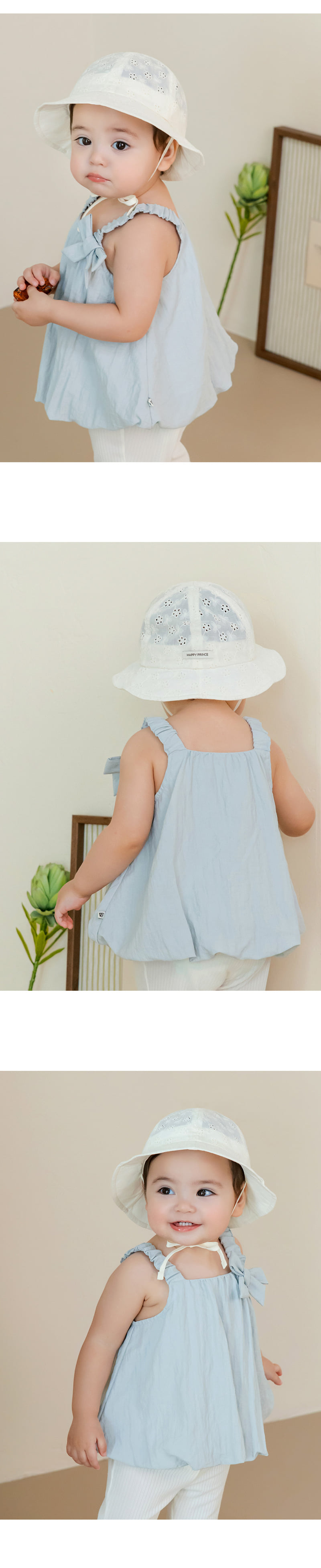 Kids Clara - Korean Baby Fashion - #babyoutfit - Marshall Eyelet Baby Sun Hat - 2