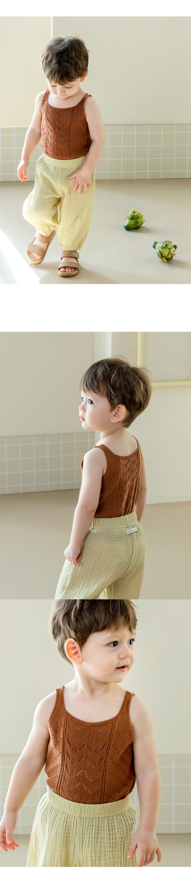 Kids Clara - Korean Baby Fashion - #onlinebabyshop - Betty Knit Baby Sleeveless Tee - 2