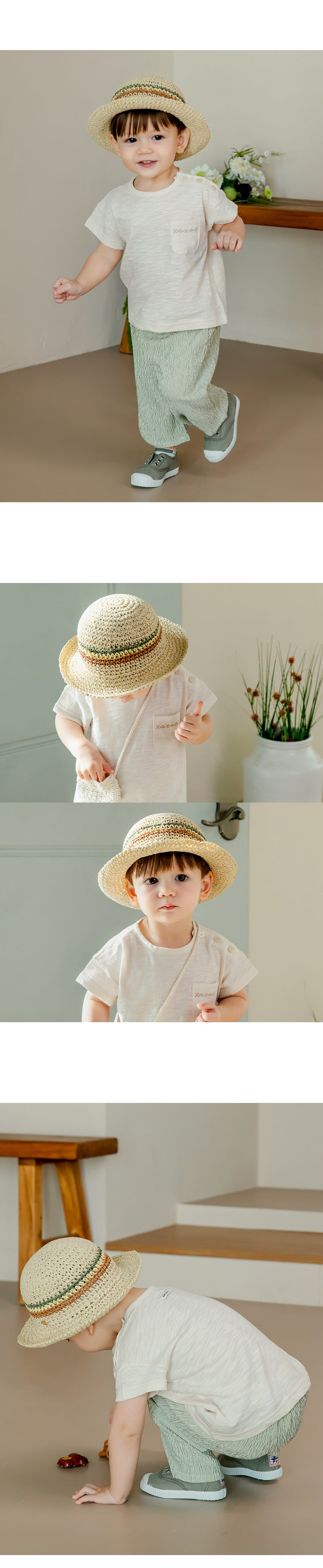 Kids Clara - Korean Baby Fashion - #onlinebabyshop - Poppy Baby Straw Fedora - 3