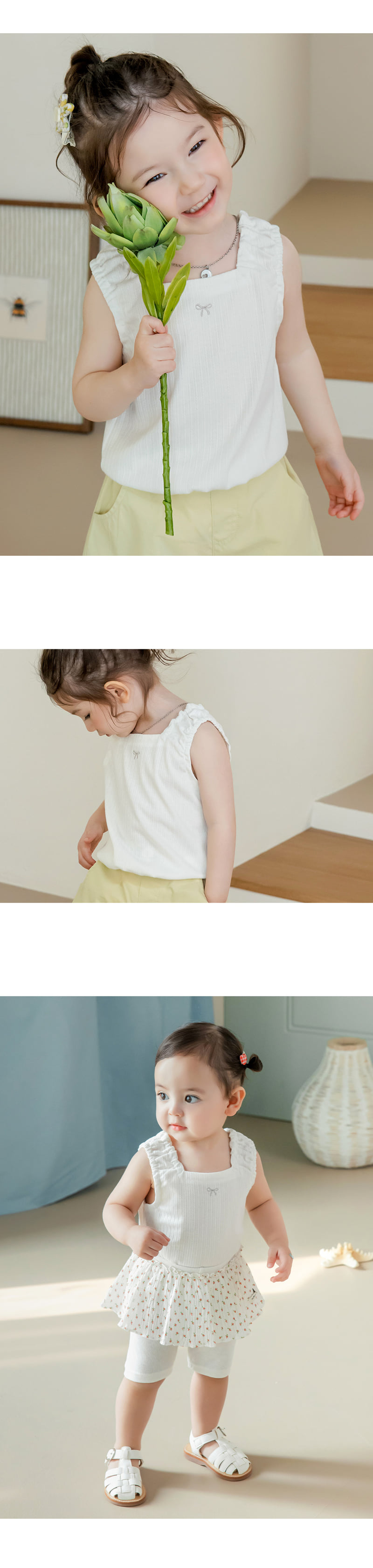 Kids Clara - Korean Baby Fashion - #onlinebabyshop - Mona Baby Sleeveless Tee - 3