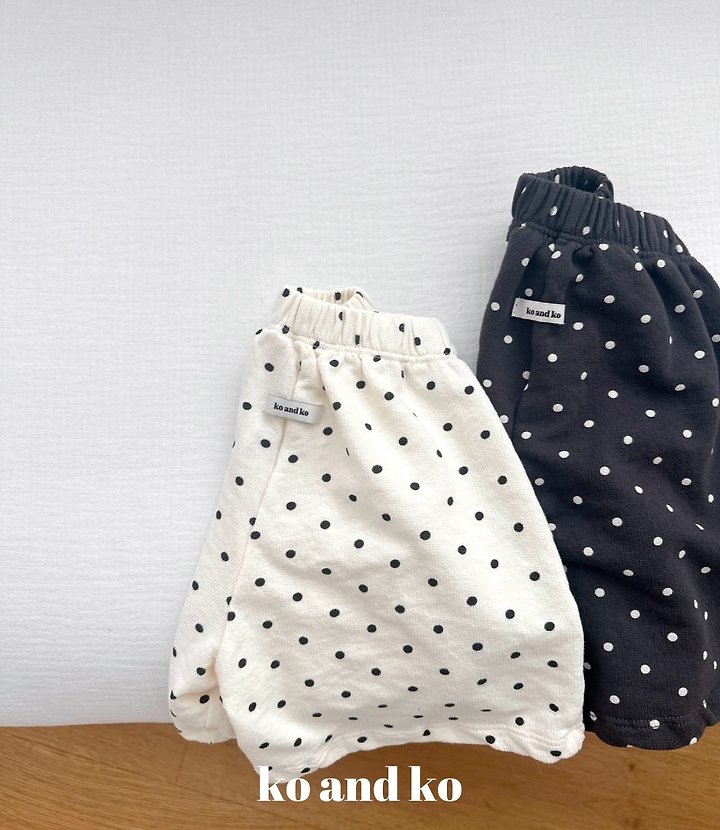 Ko And Ko - Korean Baby Fashion - #babyfever - Dot Bermuda Pants - 4