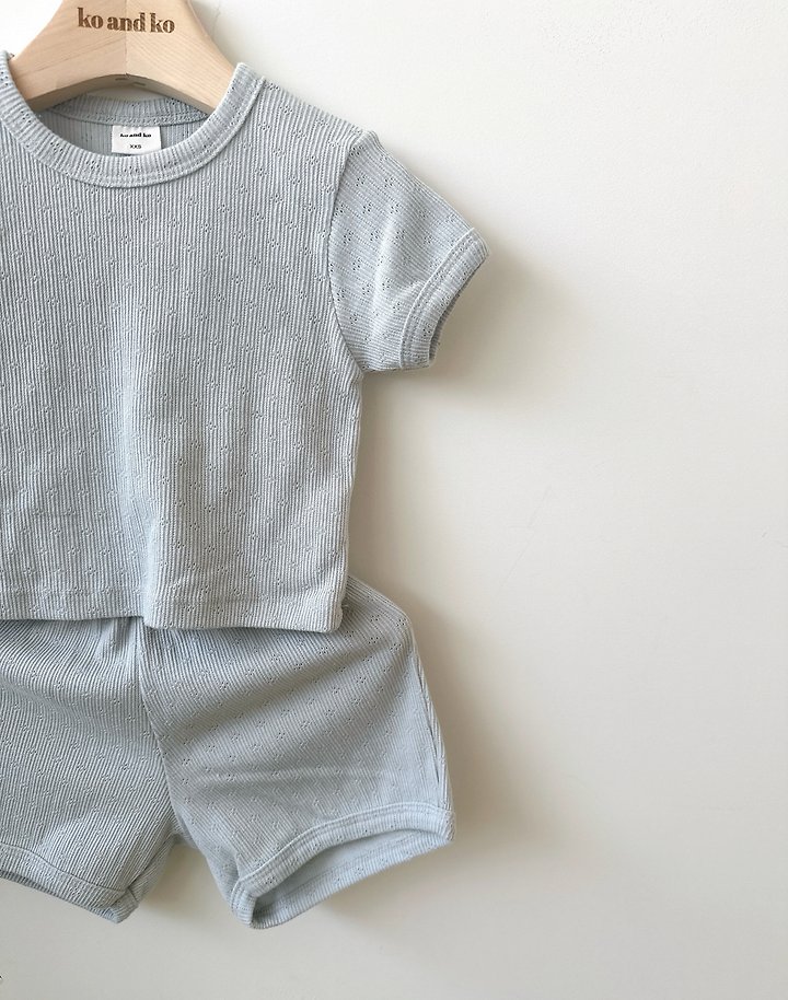 Ko And Ko - Korean Baby Fashion - #babygirlfashion - Eyelet Set - 3