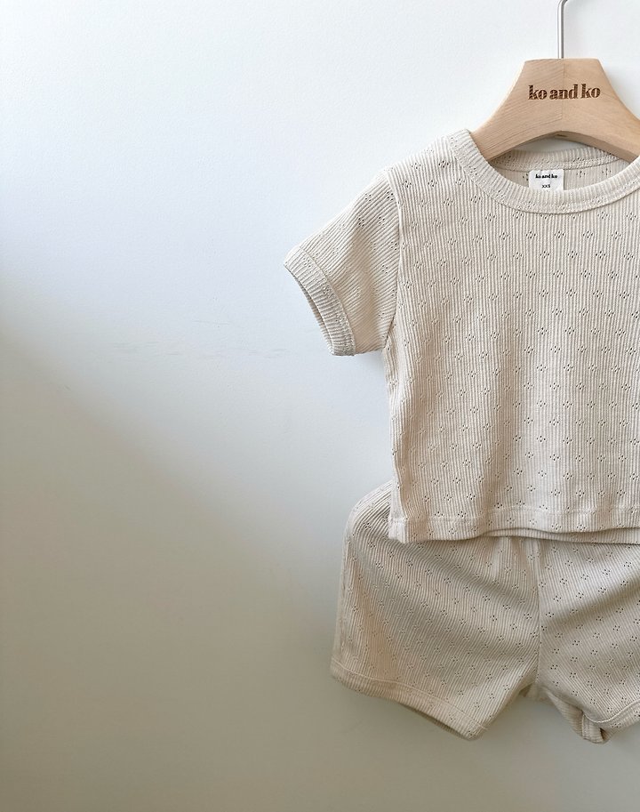 Ko And Ko - Korean Baby Fashion - #babygirlfashion - Eyelet Set - 4