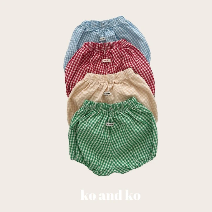 Ko And Ko - Korean Baby Fashion - #babylifestyle - Check Short Bloomer - 2