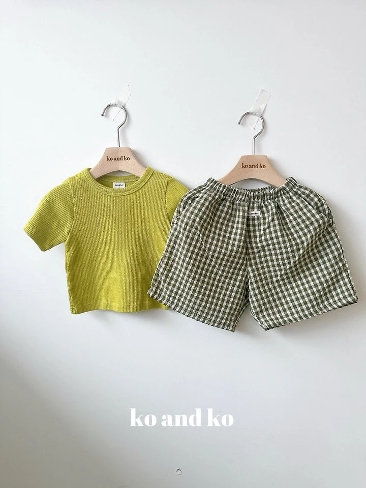 Ko And Ko - Korean Baby Fashion - #babyoninstagram - Check Shorts - 3
