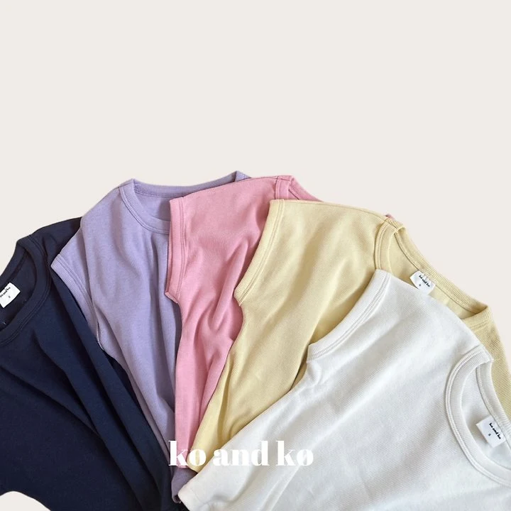 Ko And Ko - Korean Baby Fashion - #babyoninstagram - Batwing Ribbed Tee - 2