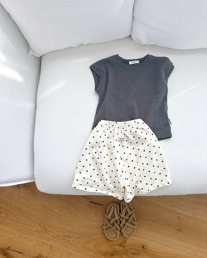 Ko And Ko - Korean Baby Fashion - #babyoninstagram - Dot Bermuda Pants - 6