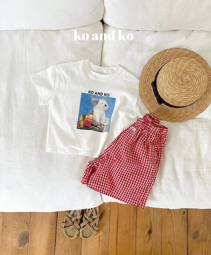 Ko And Ko - Korean Baby Fashion - #babyoutfit - Check Shorts - 6