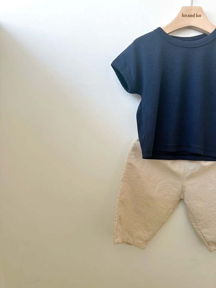 Ko And Ko - Korean Baby Fashion - #babyoutfit - Batwing Ribbed Tee - 5