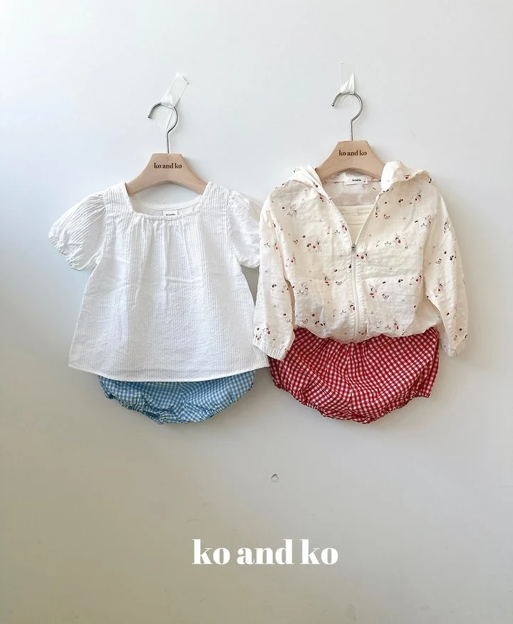 Ko And Ko - Korean Baby Fashion - #babyoutfit - Check Short Bloomer - 5