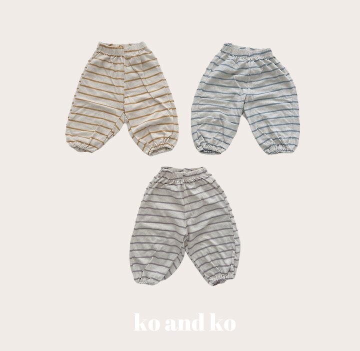 Ko And Ko - Korean Baby Fashion - #onlinebabyboutique - Stripe Jogger Pants