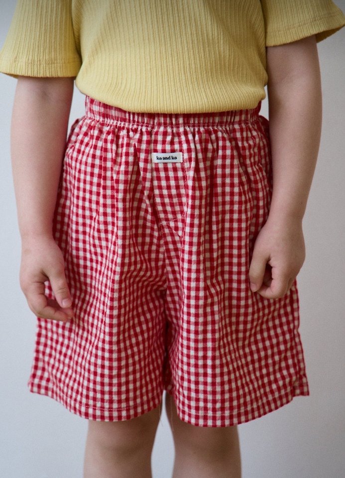Ko And Ko - Korean Baby Fashion - #onlinebabyboutique - Check Shorts - 8