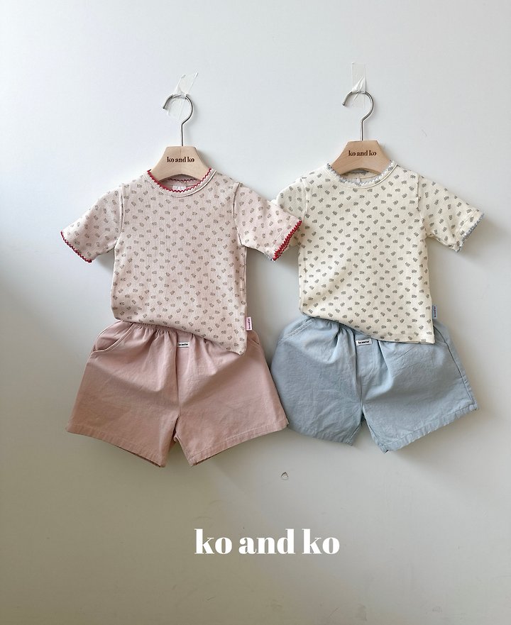 Ko And Ko - Korean Baby Fashion - #onlinebabyshop - Pink Flower Tee - 4