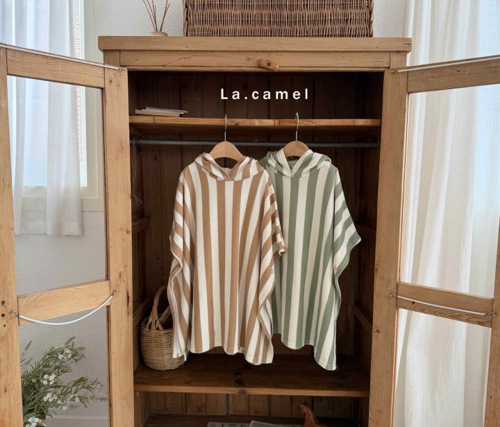 La Camel - Korean Baby Fashion - #babyboutique - Stripe Terry Hood