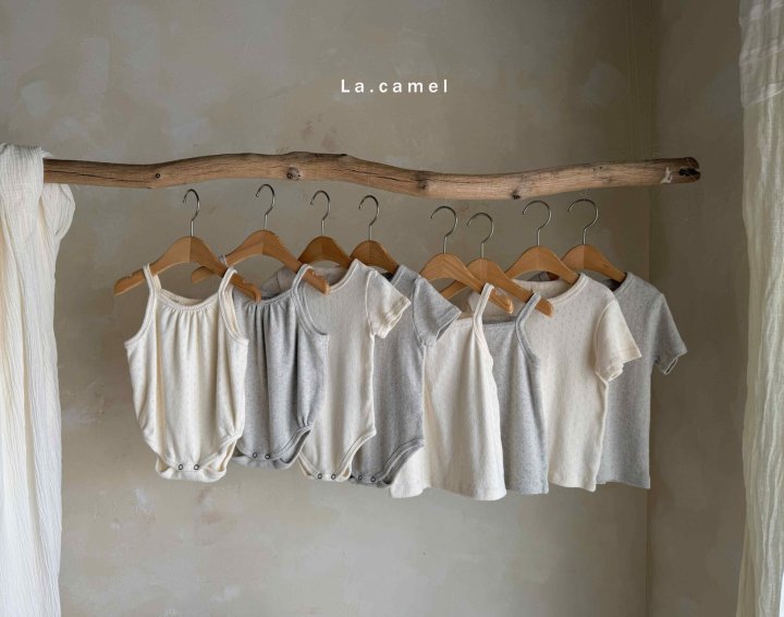 La Camel - Korean Baby Fashion - #babyboutique - Vanilla Eyelet Short Sleeve Tee - 6